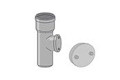 Entwässerungsprodukte - Girpi 110mm x 87° pipe w/rodding eye - STA110