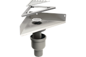 Entwässerungsprodukte - Unidrain Complete drain system corner vertical Ø75 mm - 4012.0200