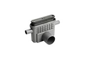 Entwässerungsprodukte - Unidrain Outlet unit w/horizontal outlet Ø75 mm incl. water trap and two horizontal side inlets Ø40/32 mm - 1433.0075