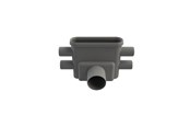 Entwässerungsprodukte - Unidrain Outlet unit w/horizontal outlet Ø75 mm incl. water trap and fire horizontal side inlets Ø40 mm - 1413.0075