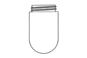 Lampen - Teknisk Belysnings Industri Cylinder glass / stable glass sandblasted 84.5 mm thread - 726B0044