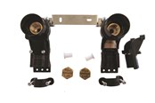 PEX-Systeme - Unite double 15 mm x 1/2" wall connection push black - LM3100