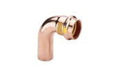 Druckrohre und Armaturen - Viega Profipress G bend 90° 35 Copper/bright 345570 - 345570