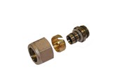 PEX-Systeme - Pettinaroli Complete adapting set for multilayer pipe brass with tea-surface 1/2x16/12 alu-pex - BI-219PT