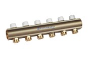Fußbodenheizung - Pettinaroli Linear manifold 1x3/4/18 with incorporated lockshield valve 5 outlets - 7035DM-008-05