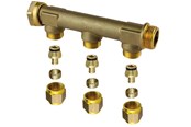 PEX-Systeme - Uponor aqua plus manifold male swivel wtr pex dr 3/4mt/sn 3x15c/c50mm - 1067754