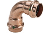Druckrohre und Armaturen - Viega Profipress bend 90° 15 Copper/bright 291501 - 291501