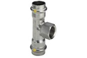 Druckrohre und Armaturen - Viega Sanpress Inox Tee 18mm x 3/4" x 18mm stainless steel - 437169