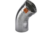 Druckrohre und Armaturen - Viega Sanpress Inox XL bend 45° 76.1 Stainless steel/bright 482688 - 482688