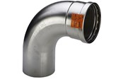 Druckrohre und Armaturen - Viega Sanpress Inox XL bend 90° 76.1 Stainless steel/bright 482626 - 482626