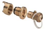Druckrohre und Armaturen - Viega Sanpress Inox pressure test nozzle 28 mm brass - 142568