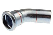 Druckrohre und Armaturen - Vsh Fabrieken Xpr carbon elbow 45 deg. fø 22 - 6201791
