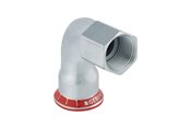 Druckrohre und Armaturen - Geberit Elbowad ft cst 90g d28-rp1/2 zn-pl - 21660