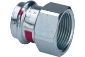 Druckrohre und Armaturen - Viega Prestabo transition 15 x 1/2" socket/socket galvanized steel - 559557
