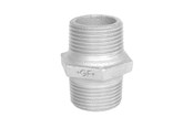 Gewindestücke - +GF+ Hexagon nipple galvanized 1/8 - 770280201