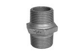 Gewindestücke - Georg-Fischer Hexagon nipple black 2 1/2 - 770280110