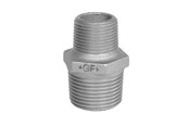 Gewindestücke - +GF+ Hexagon nipple black reducing 2 x 1 1/2 - 770245133