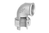 Gewindestücke - +GF+ Union elbow galvanized conical for f 1 1/4 - 770096207