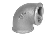 Gewindestücke - +GF+ Elbow 90° black for f 1 1/2 x 1 - 770090126