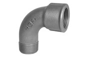 Gewindestücke - Georg-Fischer Short bend 90° black for m 1 - 770011106