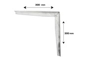 Halterungen & Scharniere - Home>it Shelf bracket T-profile 300 x 300mm - galvanised - 16311