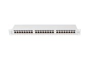 Netzwerkzubehör - Lanberg Patch Panel 24-Port 1U 19" CAT.6A FTP with Cable Organizer Shielded Grey - PPSA-1024-S