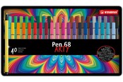 Utensilien zum Schreiben und Zeichnen - STABILO Pen 68 Arty metal tin of 40 colors - ET1064612