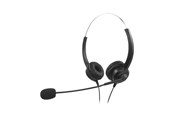Kopfhörer/Headsets - MediaRange Headset w/mic - Black - MROS304