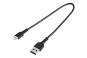 Display Kabel - StarTech.com 30cm Durable USB A to Lightning Cable - RUSBLTMM30CMB