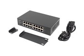 Switches - Lanberg RSGE-16 16-Port Gigabit Unmanaged Rack Switch - RSGE-16