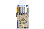 Hobby-Zubehör - Staedtler Metallic&white brush 6pcs & 1 pigm. - 8321 TB7