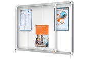 Konferenz und Präsentation - Nobo Premium Plus Schaukasten für den Innenbereich 8 x A4, magnetisch, Schiebetür - 1902569