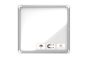 Konferenz und Präsentation - Nobo Premium Plus Schaukasten für den Außenbereich 6 × A4, weiße, magnetische Metall-Rückwand, Klapptür - 1902578