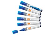 Konferenz und Präsentation - Nobo Liquid Ink Boardmarker, trocken abwischbar, Keilspitze, 10 Stück Blau - 1915383