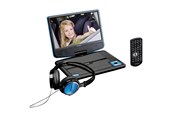 Blu-ray & DVD-Spieler - Lenco DVP-910BL - Portable 9" DVD player with USB headphones and mounting bracket - Blue/Black - DVP910BLAU