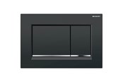 Installationssysteme - Geberit sigma30 control plate pushbutton black/blank chrome - 115.883.KM.1