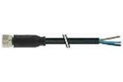Sensortechnik - Murrelektronik M8 female 0° with cable pur 3x0.25 bk ul/csa+drag chain 5m - 7000-08041-6300500