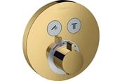 Dusch- und Montagezubehör - Hansgrohe showerselect s thermostatic mixer for concealed installation for 2 outlets polished gold-optic - 15743990