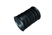 Tabletts, Schienenverteiler und Armaturen - EVOPIPES Evocab/evodrain coupling 110 mm black with soft hook - 8030131100033D0000