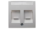 Schaltereinheiten - Berker Centre plate with 2 dust protection p white - 11811909