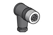 Sensortechnik - TELEMECANIQUE SENSORS Plug m12 5 pol female elbowel metal - XZCC12FCM50B