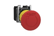 Druckknöpfe und Signalgeräte - Schneider Electric Harmony emergency stop complete with ø40 mm toad head in red with push / turn function and 2xnc xb5as8444 - XB5AS8444