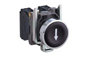 Druckknöpfe und Signalgeräte - Schneider Electric Harmony push button complete with spring return and flat touch surface in black with white arrow 1xno xb4ba3351 - XB4BA3351