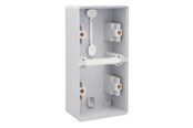Schaltereinheiten - Niko-Servodan Splashproof double vertical surface-mounting box with two single flexible inputs for flush-mounting two functions grey - 700-83201