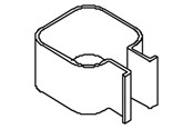 Schaltkästen und Schränke - Cubic Locking spring for mounting bar - 1004-0000