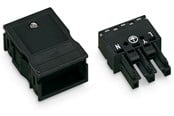 Kabel und Drähte - Winsta Socket with strain relief housing 3-pole black - 770-103
