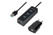 USB-Hubs - AXAGON HUE-S2BP - hub - 4 ports USB-Hubs - USB 3.2 - 4 - Schwarz - HUE-S2BP