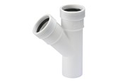 Entwässerungsprodukte - Wavin Wafix pp branch 45° ø32 x ø32 mm white - 1440400