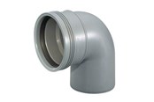 Entwässerungsprodukte - Wavin Wafix pp bend 88.5° x 50 mm grey - 1450313