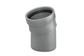 Entwässerungsprodukte - Wavin Wafix pp bend 15° x 40 mm grey - 1450305